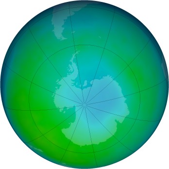 Antarctic ozone map for 05